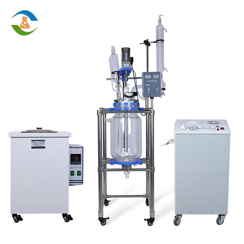 S-10L 20L 30L 50L glass jacketed reactor